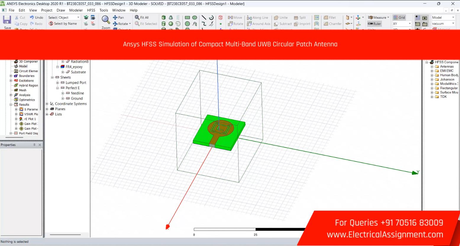 Design and Simulation of a 5 GHz Microstrip Patch Antenna on FR-4 Substrate for Wi-Fi Applications Using ANSYS HFSS screenshot 8